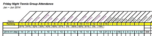 FNT attendance Jan-Jun 2014